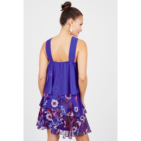 Badgley Mischka Popover Ruffle Mini Dress - Picture 3 of 13
